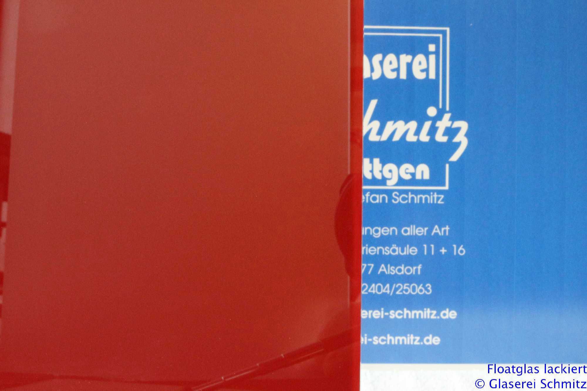 Glas lackiert